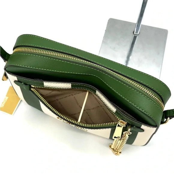 Michael Kors Large EW Zip Chain Crossbody Bag & ZA Card Case Wallet Fern Green - Picture 10 of 15